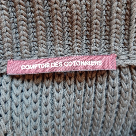Comptoir Des Cotonniers Brown Knit Sweater Size Small - Picture 9 of 10